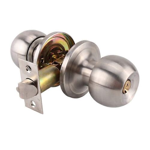 Ouvre-porte intime, poignées de porte intérieures pour la chambre et la salle de bain, porte ouverte sans clé avec boule arrondie, porte et finition nickel satiné
