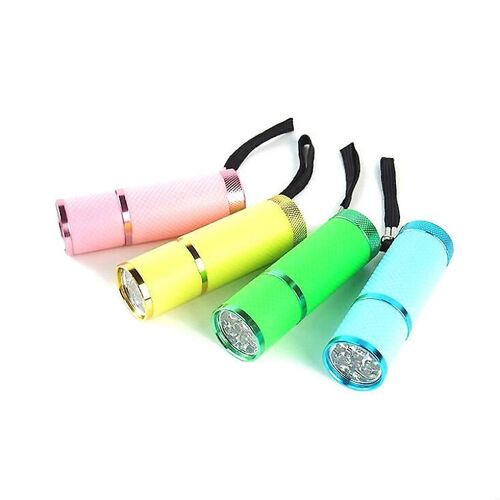 Mini lampe torche à 4 LED avec poignée fluorescente pour enfants, camping, lecture, randonnée, travail