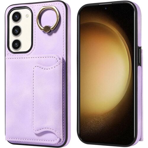 KAL-Coque Pour Samsung Galaxy S23 Plus / S23+, Ultra Mince Tpu Anti-Chute Et Antichoc Protection Housse Cover, Avec Support De Bague Et Fente Pour Carte Silicone Etui Case (Violette)