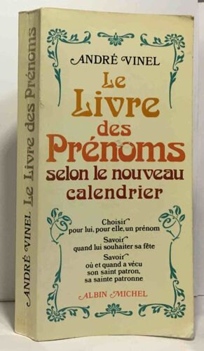 Le Livre Des Prénoms Selon Le Nouveau Calendrier
