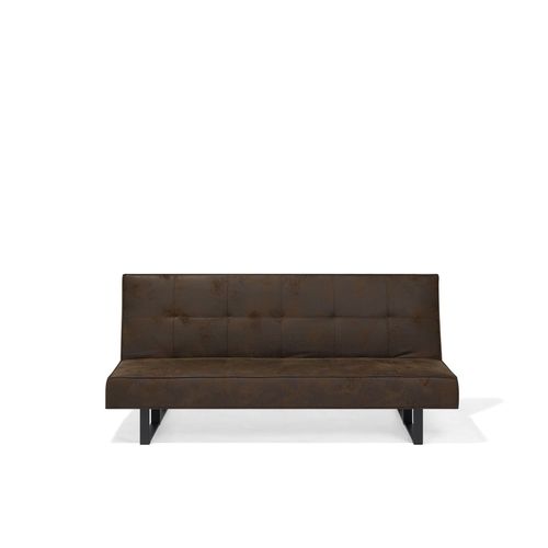 Canapé-Lit Derby Marron Foncé Cuir Pu