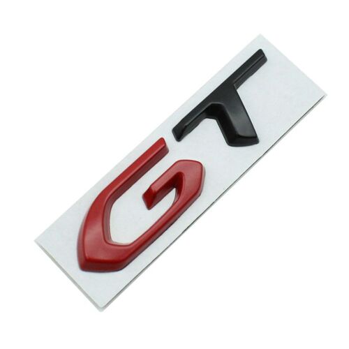 Convient Pour Kia Peugeot Nouvelle Voiture Gt Autocollant Modifié Décoration De Carrosserie Métal Volkswagen Gt Line Arrière Autocollant Arrière (Rouge Et Noir)