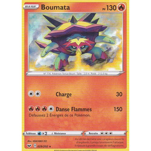 Carte Pokemon - Boumata - 029/202 - Rare - Épée Et Bouclier