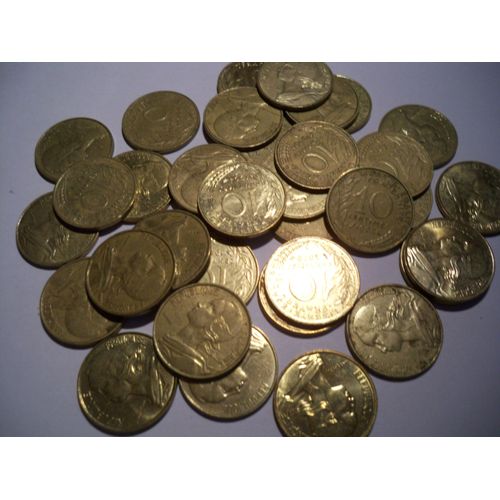 Cl4077 Lot De 35 Pieces De 10 Centimes De 1963 A 1988 Voir Le Descriptif