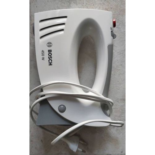 Batteur et mixeur électrique Bosch MFQ3540 450W TYPE CNHR18 écrase purée vous permettant de réaliser des purées onctueuses et parfaitement écrasées sans effort grâce au mixeur plongeant - Blanc & gris