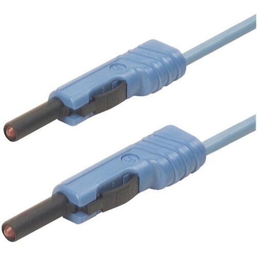 SKS Hirschmann MLB 200/1 V bl Cordon de mesure[Banane mâle 4 mm -Banane mâle 4 mm ] 2 m bleu