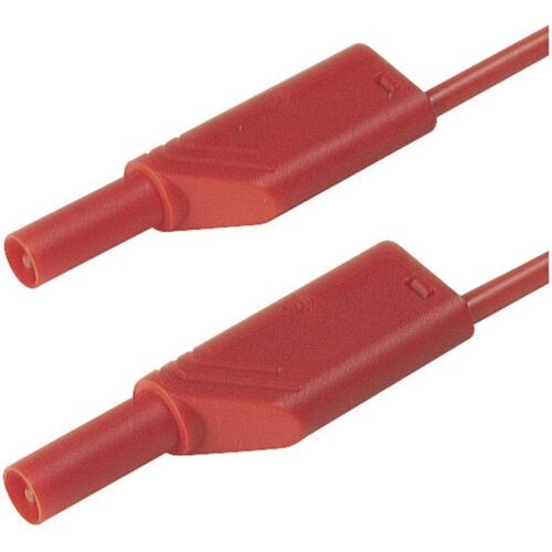 SKS Hirschmann MLS WS 50/2,5 rt Cordon de mesure de sécurité[Banane mâle 4 mm -Banane mâle 4 mm ] 0.5 m rouge