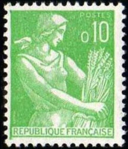 Timbre France 1960 Oblitéré Moissonneuse 0.10 Yt1231
