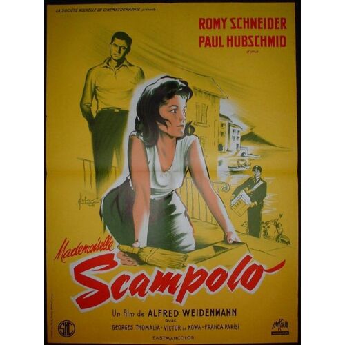 Mademoiselle Scampolo * Weidenmann Alfred - Film 1957 - Affiche De Cinema Originale 60x80 Cm - Movie Poster - Romy Schneider ; Paul Hubschmid