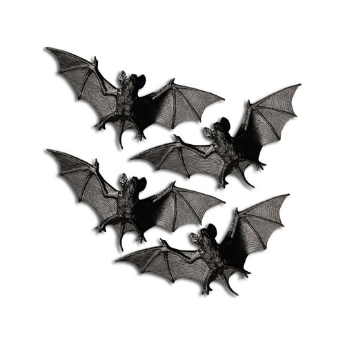 4 Chauve-Souris Halloween 11 Cm