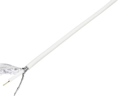 TRU COMPONENTS 1570290 Câble coaxial Ø extérieur: 6.60 mm RG6 /U 75 ? 120 dB blanc 25 m