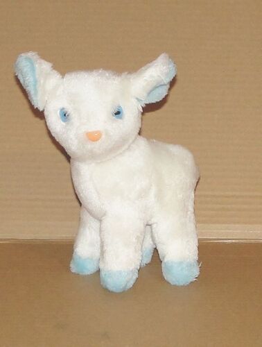 Doudou Mouton Agneau Blanc Yeux Bleu Sedif Loisirs
