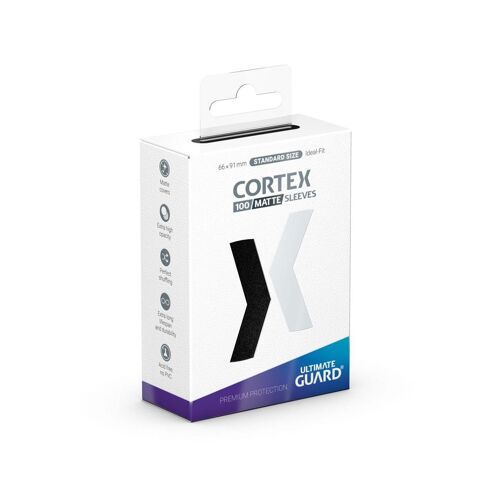 Ultimate Guard - 100 Pochettes Cortex Sleeves Taille Standard Noir Mat