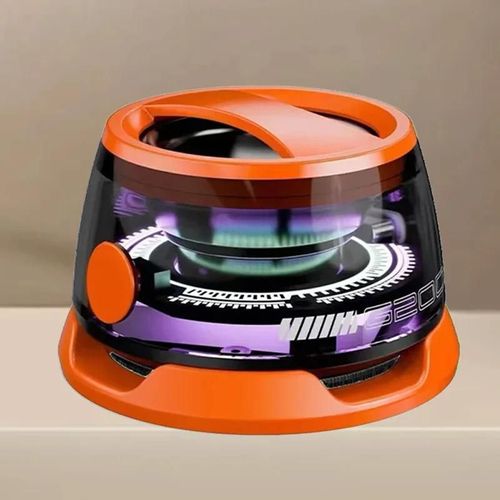 Haut-Parleur Bluetooth 5.3, Éclairage Magnétique Extérieur Rvb, Avec Lumière Colorée Rvb, Support Magnétique Multifonctionnel Pour Téléphone-Orange