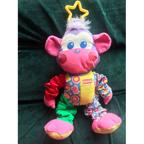 Doudou Hochet Singe Multicolore Playskool