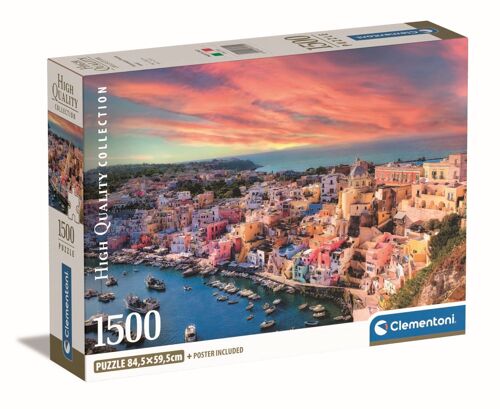 Puzzle Adulte Compact 1500 Pièces - Picturesque Procida Island
