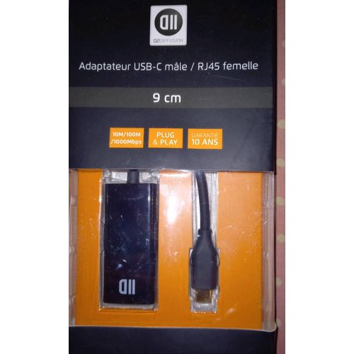 Adaptateur USB C mâle/ RJ45 femelle 
