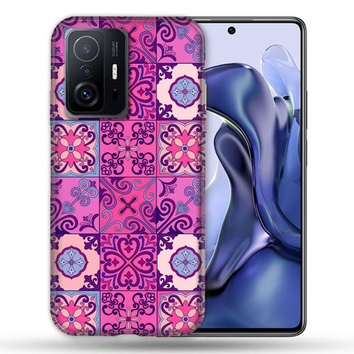 Coque Pour Xiaomi 11t / 11t Pro Texture Carreau Ciment Violet