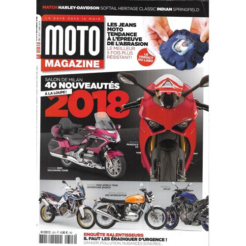 Moto Magazine N°343 Salon De Milan_Harley-Davidson Vs Indian Springfield_Jeans Moto_Kawasaki Z000
