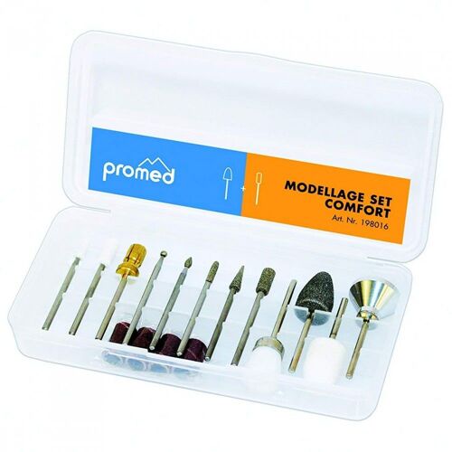 Coffret De 16 Embouts Fraises Et Meules Pour Ponceuse Promed 