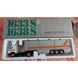 Conrad 2930 - Mercedes-Benz 1633s/1638s Semi Remorque Blanc/Gris 1:50-Conrad