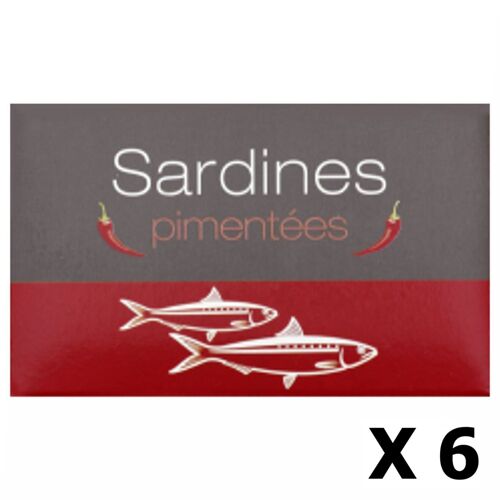 Lot 6x Sardines Pimentées - Maroc - Conserve 125g