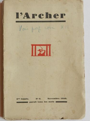 L'archer N° 9 ;9ème Année 1938