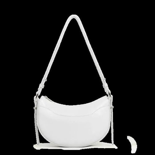 Lancaster - Sac besace demi-lune Suave Ace en cuir - Gris