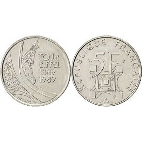 Pièce Commémorative 5 Francs 1989 Tour Eiffel