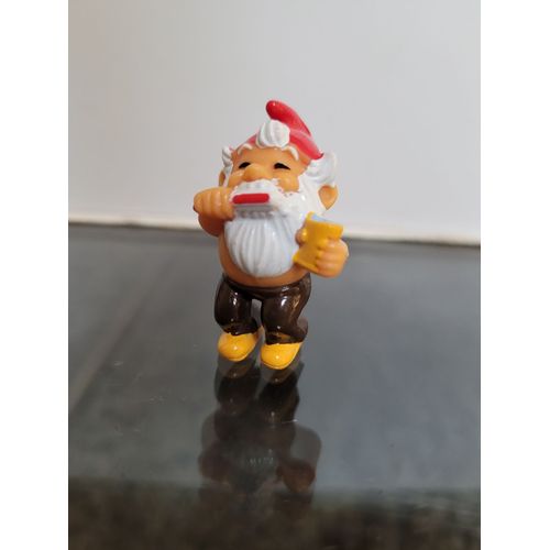 Figurine Kinder Les Nains Font Leur Toilette : Nain Se Brossant Les Dents 4cm