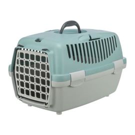 Box De Transport - Trixie - Capri 1 - Xs : 32 X 31 X 48 Cm - Gris Clair / Sauge