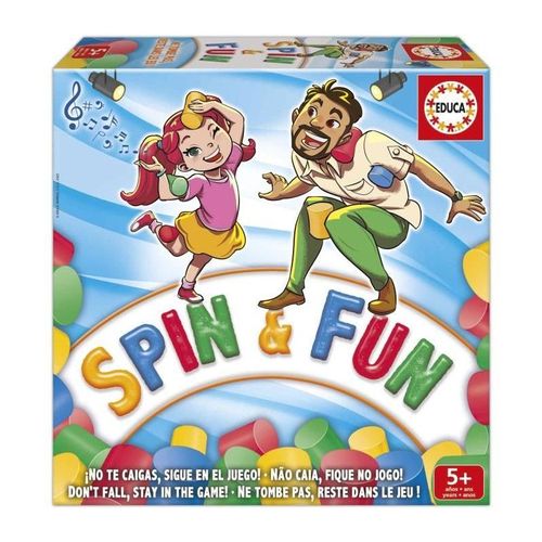Spin & Fun - Jeu D'équilibre - Educa - Teste L'agilité Et L¿Équilibre - 2 À 4 Joueurs - Dès 5 Ans