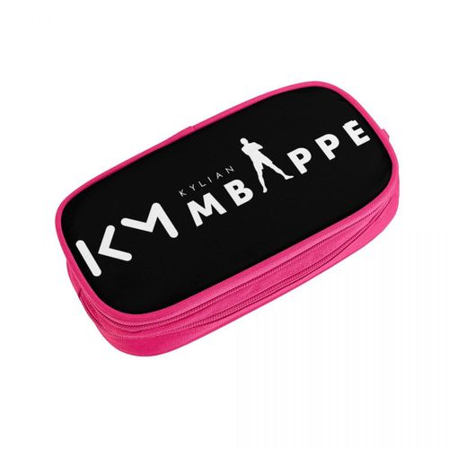 Mbappe Km-Trousse À Crayons Football Star,Porte-Stylo,Sac Pour Étudiant,Grande Capacité,Bureau,Étuis À Fermeture Éclair - Type Rose