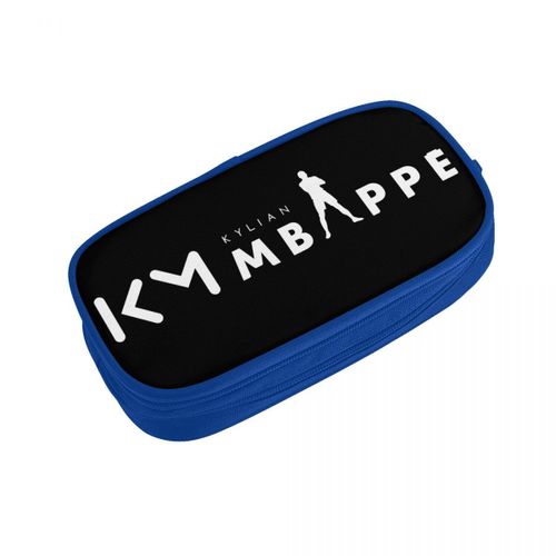 Mbappe Km-Trousse À Crayons Football Star,Porte-Stylo,Sac Pour Étudiant,Grande Capacité,Bureau,Étuis À Fermeture Éclair - Type Bleu