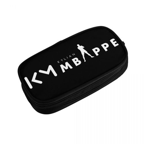 Mbappe Km-Trousse À Crayons Football Star,Porte-Stylo,Sac Pour Étudiant,Grande Capacité,Bureau,Étuis À Fermeture Éclair - Type Black