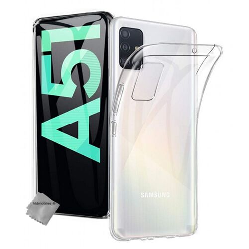Housse etui coque silicone gel Samsung Galaxy A51 + film ecran - TRANSPARENT TPU