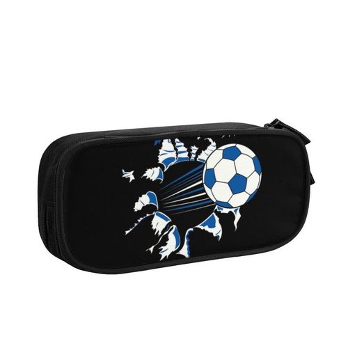 Trousse À Crayons Flammes Ballon De Football Kawaii Pour Filles Et Garçons,Grand Sac De Rangement,Fournitures Scolaires #C