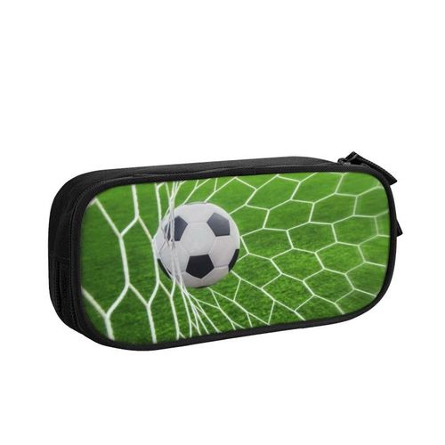 Trousse À Crayons Flammes Ballon De Football Kawaii Pour Filles Et Garçons,Grand Sac De Rangement,Fournitures Scolaires #B