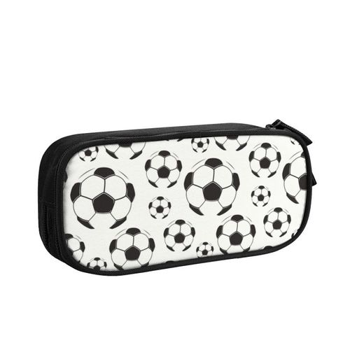 Trousse À Crayons Flammes Ballon De Football Kawaii Pour Filles Et Garçons,Grand Sac De Rangement,Fournitures Scolaires #I