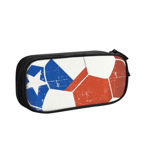 Trousse À Crayons Flammes Ballon De Football Kawaii Pour Filles Et Garçons,Grand Sac De Rangement,Fournitures Scolaires #W