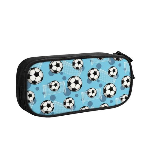 Trousse À Crayons Flammes Ballon De Football Kawaii Pour Filles Et Garçons,Grand Sac De Rangement,Fournitures Scolaires #M