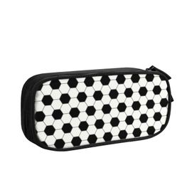 Trousse À Crayons Flammes Ballon De Football Kawaii Pour Filles Et Garçons,Grand Sac De Rangement,Fournitures Scolaires #Y