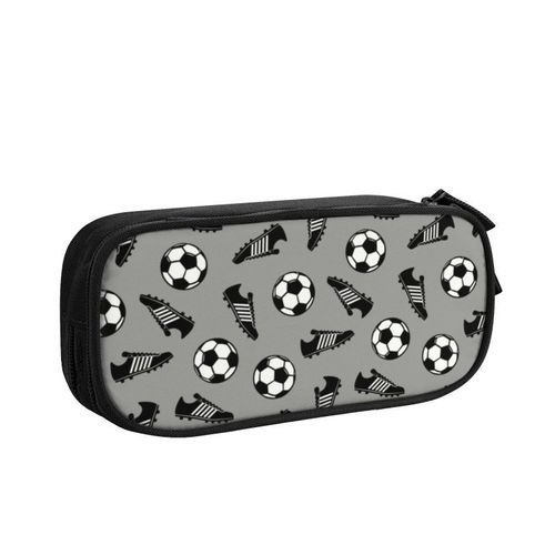 Trousse À Crayons Flammes Ballon De Football Kawaii Pour Filles Et Garçons,Grand Sac De Rangement,Fournitures Scolaires #D2