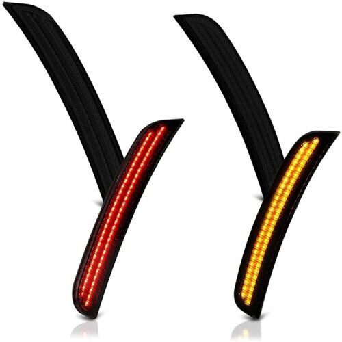 Marqueur Latéral Led Fumé Pour Chrysler 2015 2021 ¿ 300, 4 Pièces, Lampes À Double Rangée De Perles Avant Et Arrière, 2 Couleurs, Feux De Signalisation Stroboscopiques