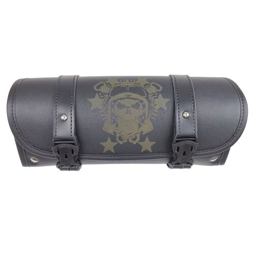 Sac à outils latéral de moto, sacoche ronde en cuir PU, sacoches avant de moto, bagage pour Harley Sportster XL 883 1200