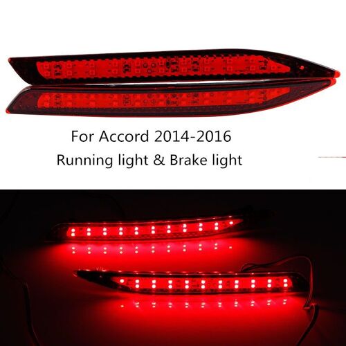 Feu De Réflecteur De Pare-Chocs Arrière Pour Honda Accord 9th, Ampoule Rouge 7w, 12v Dc, Avertissement De Stationnement, 2014 ¿ 2016
