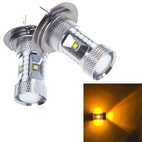 Ampoules Led H7 Pour Phares Antibrouillard 12v, Lumière De Conduite Et De Stationnement, Drl Jaune Ambre, 30w, 2 Pièces