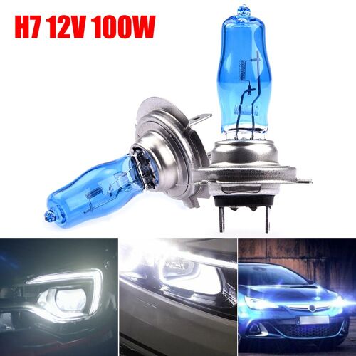 Ampoules De Phares Halogènes De Voiture Hod H7, 2 Pièces, Lumière Solaire Ultra-Blanche 100 K, Revêtement Nano, Accessoires De Voiture Haute Puissance 12v 4500 W