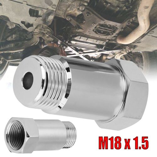 1pcs En Acier Nickelé M18x1.5 Adaptateur De Bonde Cel Fixer Voiture Accessoires ¿45mm 02 O2 Capteur D'oxygène Extension Entretoise Prolongateur