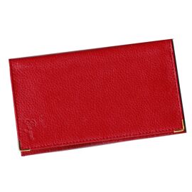 Porte Chéquier Croute De Cuir ROUGE Chéquier Classique À Talon Haut 2 Porte-Cartes Bancaires